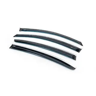 Déflecteurs de vitres avec moulure chromée (4 pcs, HIC)