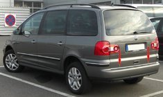 Volkswagen Sharan 1995-2010 Baguette de coffre inox photo 1