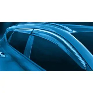 Déflecteurs de Vitres avec Moulure Chromée (4 pcs, Sunplex Chrome) Fiat Fullback 2016-