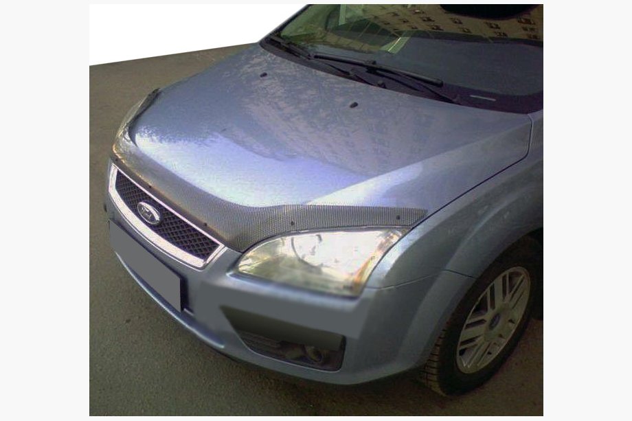 Ford Focus II 2005-2008 Déflecteur de capot aspect carbone (SIM) Image