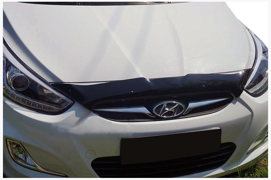Hyundai Accent 2011-2017 Deflecteur de capot court 2010-2014 (SIM) Image