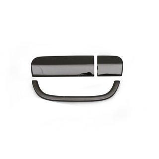 Cache poignée de porte arrière Chrome noir (inox) Mercedes Viano 2004-2014 photo 1