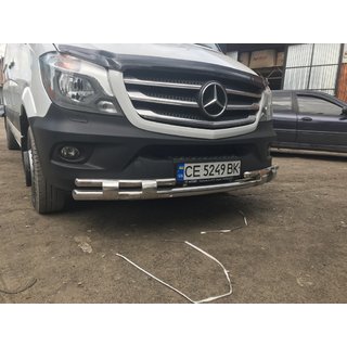 Barre avant inférieure Shark (inox) Mercedes Sprinter W906 2006–2018 photo 4