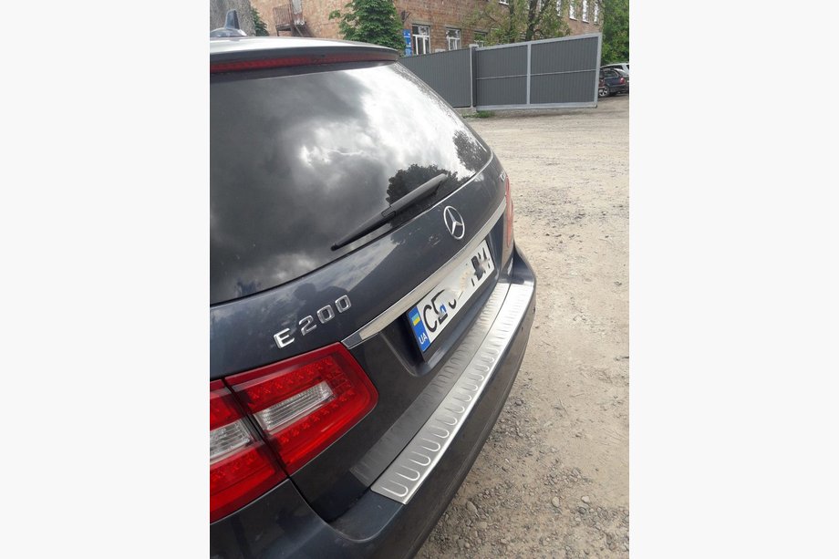 Mercedes E-class W212 2009-2016 Protection de pare-chocs arrière OmsaLine (2009-2013, SW, inox) Photo 1