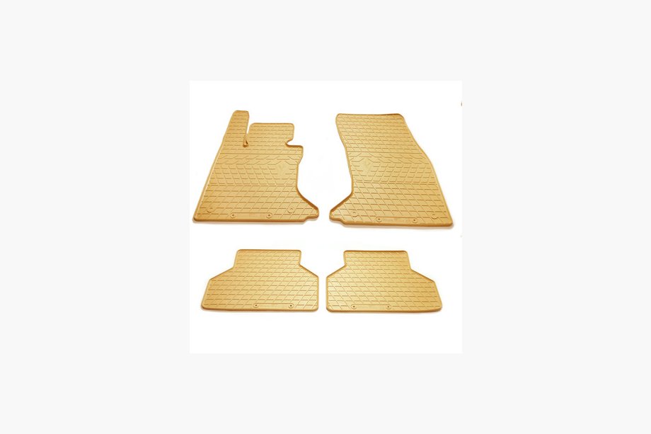 BMW 5 Series E60/E61 2003-2010 Tapis de sol en caoutchouc beige (4 pcs, Stingray Premium) Image