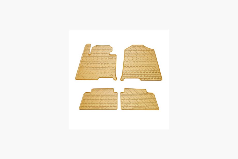 Hyundai Sonata LF 2014-2019 Tapis de sol en caoutchouc beige (4 pcs, Stingray Premium) Image