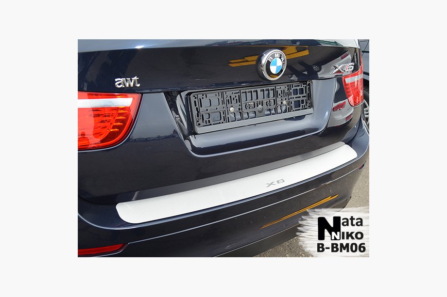 BMW X6 E71 2008–2014 Protection de pare-chocs arrière Natanika (inox) Image