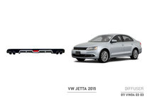 Volkswagen Jetta 2011-2018 Extension de Diffuseur Arriere (2014+, ABS, Noir) photo 1