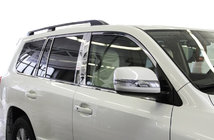 Lexus LX570/450d 2008-2022 Ensemble complet de baguettes de vitres et montants en inox photo 15