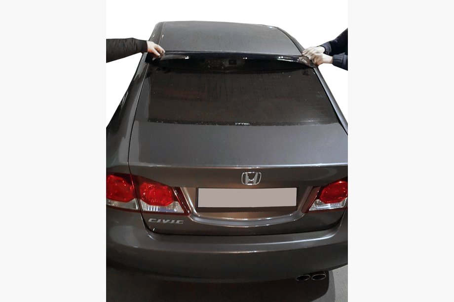 Honda Civic Sedan VIII 2006-2011 Spoiler de vitre arrière (noir, ABS) Image