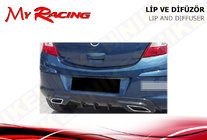 Opel Corsa D 2007-2014 Extension de diffuseur arrière (ABS, Noir) photo 1