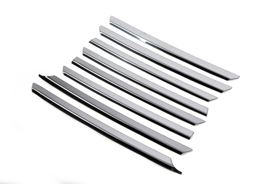 Volkswagen T4 Transporter 1990-2003 Caches de calandre chromés Capot incliné (8 pcs, inox) OmsaLine - Inox Italien Photo 4