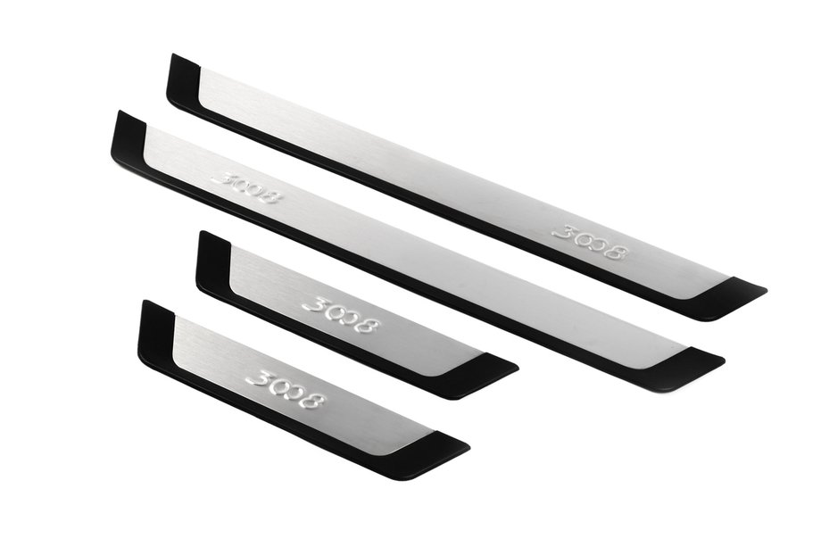 Peugeot 3008 2008-2016 Seuils de porte OmsaLine (4 pcs, inox) Image