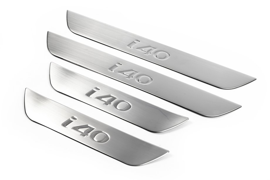 Hyundai I-40 2011-2019 Seuils de porte OmsaLine (4 pcs, inox) Image