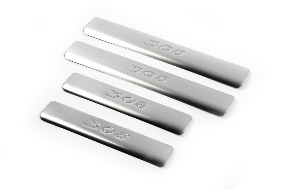 Peugeot 308 2007-2013 Couvre-seuils de porte (Omsa, 4 pcs, inox) Image