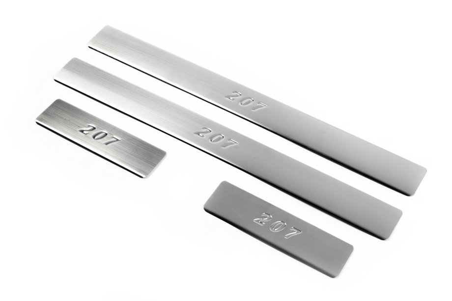Peugeot 207 2006–2014 Seuils de porte OmsaLine (4 pcs, inox) Image