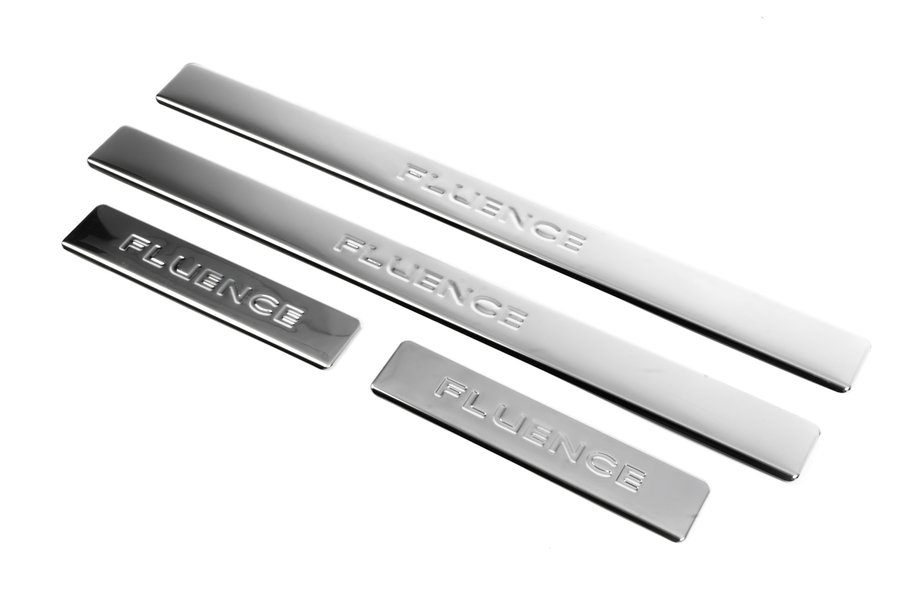 Renault Fluence 2009-2016 Seuils de porte OmsaLine (4 pcs, inox) Image
