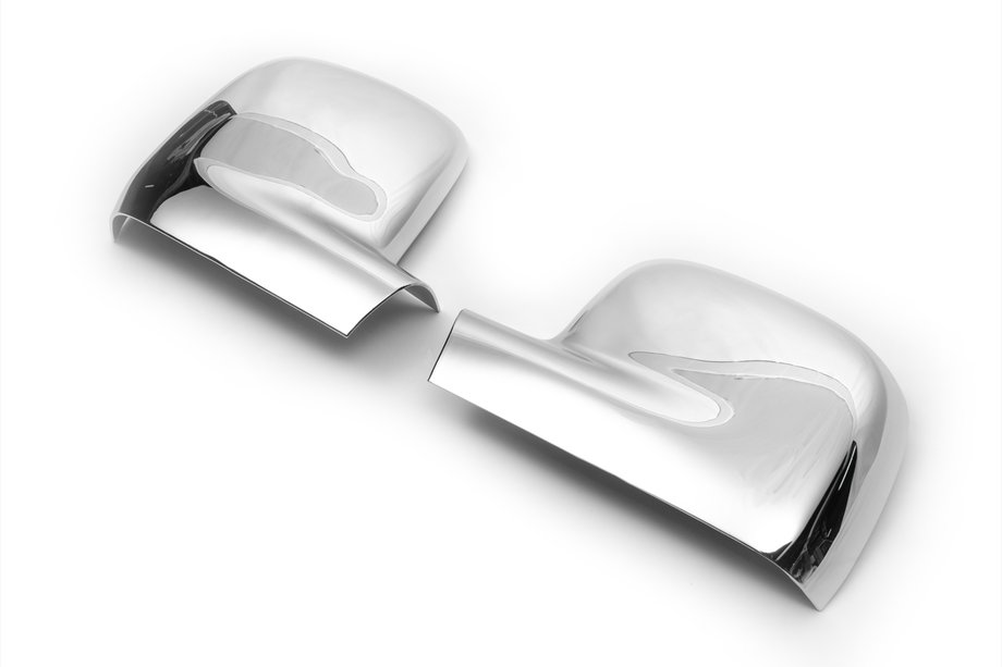 Volkswagen T5 Transporter 2003-2010 Coques de Rétroviseurs Chromées (2 pcs) Carmos - Acier Inox Poli Photo 2