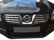 Nissan Qashqai 2007-2010 Couvre-calandre (8 pcs, inox) Carmos - Acier Inoxydable Turc photo 1
