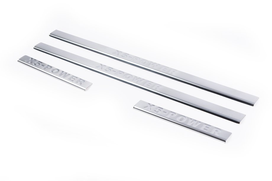 BMW X5 E53 1999–2006 Seuils de porte inox Carmos (4 pcs) Photo 1