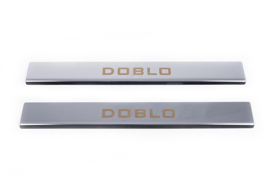 Fiat Doblo I 2001-2005 Seuils de porte inox (Carmos, 2 pcs) Image