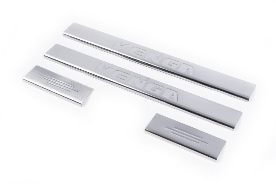 Kia Venga 2010-2019 Seuils de porte Carmos (4 pcs, inox) Image