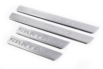 Hyundai Santa Fe 2 2006-2012 Seuils de porte inox Carmos V1 (4 pcs) photo 1
