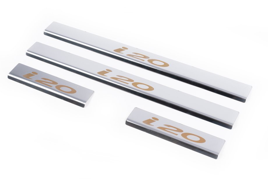 Hyundai I-20 2008-2012 Seuils de porte Carmos V1 (4 pcs, inox) Image