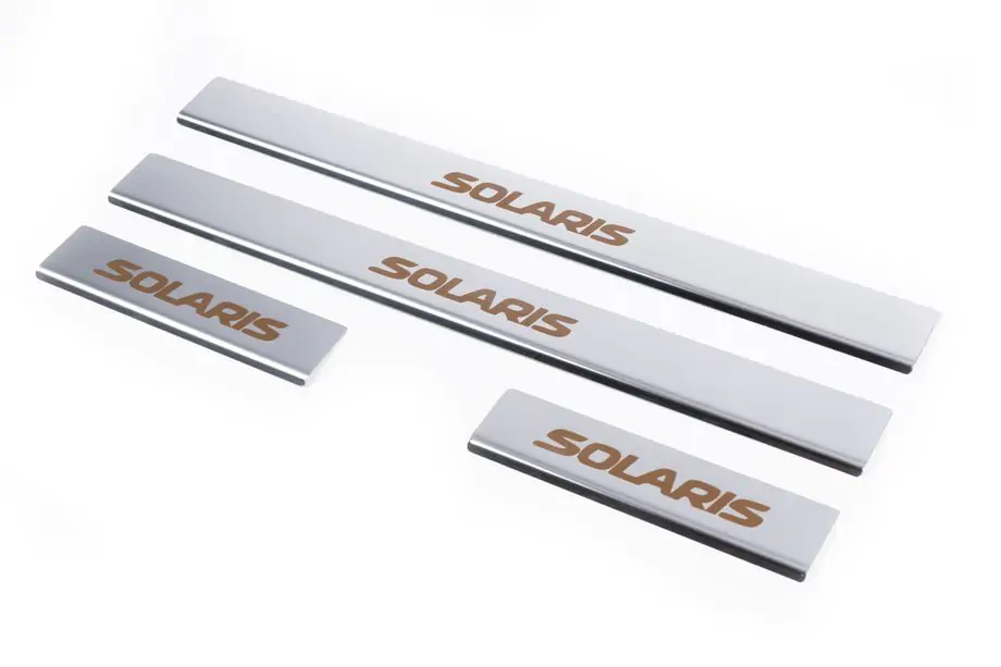 Hyundai Accent 2011-2017 Seuils de porte Carmos Solaris V1 (4 pcs, inox) Photo 1