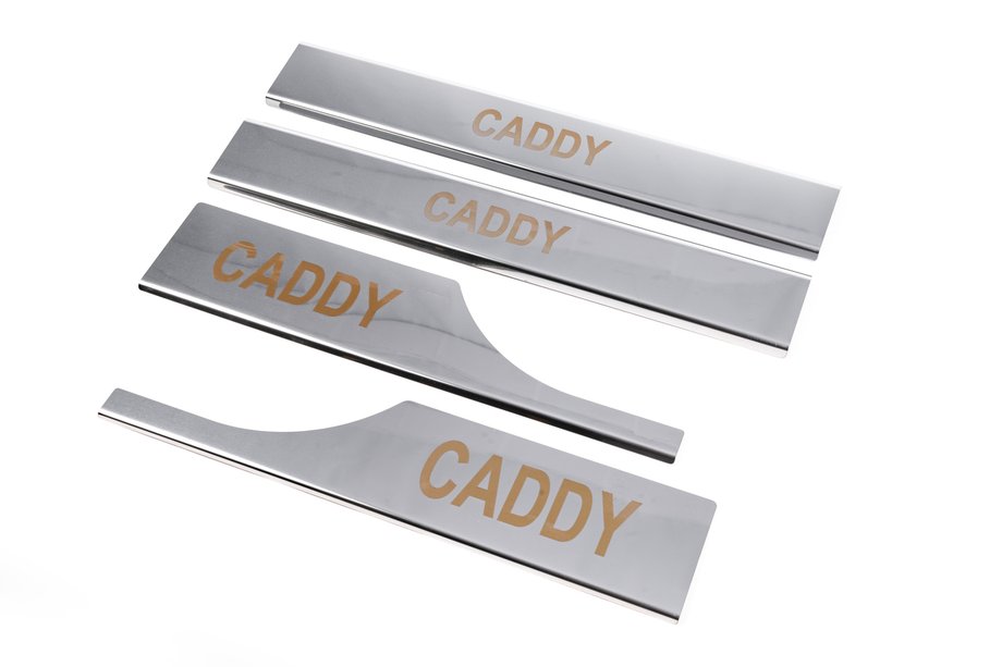 Volkswagen Caddy 2010-2015 Couvre-seuils intérieurs (Carmos, acier inoxydable) Image