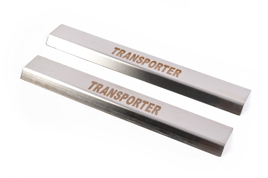 Volkswagen T5 Transporter 2003-2010 Seuils de porte inox Carmos V1 (2 pcs) Image