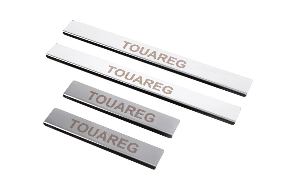 Volkswagen Touareg 2002–2010 Seuils de Porte Carmos V1 (4 pcs, Inox) Image