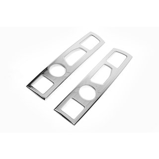 Caches Feux Arriere Chromes Rectilignes (2 pcs, Acier Inoxydable) photo 2