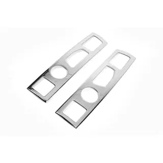 Caches Feux Arriere Chromes Rectilignes (2 pcs, Acier Inoxydable) photo 2
