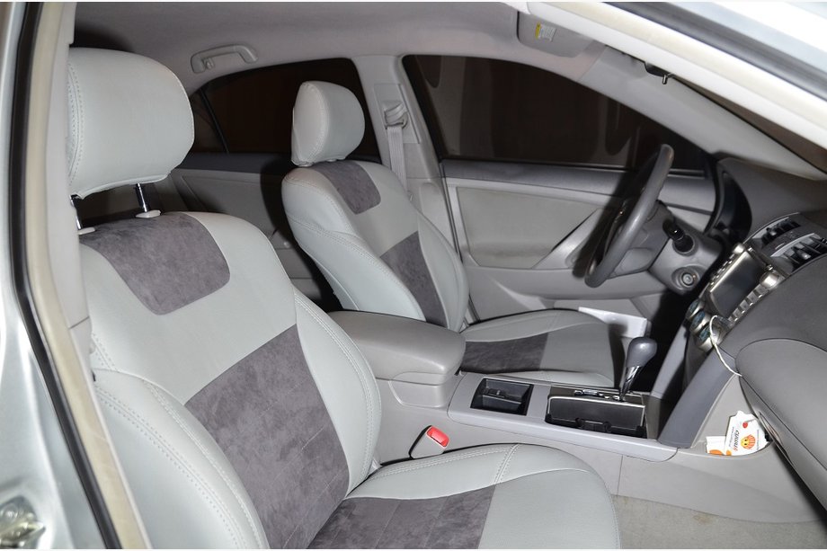 Toyota Camry 2006-2011 Housses de Sièges Auto (Similicuir ↗ Remplaçant Alcantara, Elite) Photo 4