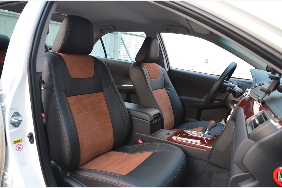 Toyota Camry 2011–2017 Housses de Sièges Auto (Similicuir & Remplaçant Alcantara, Elite) Photo 4