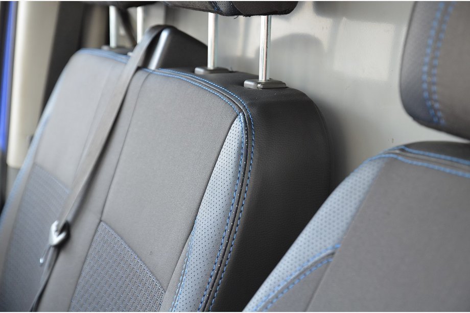 Mercedes Vito W639 2004-2014 Housses de Siège Auto (Similicuir+Tissu, Premium) 1+2, sièges de conduite à droite Photo 5