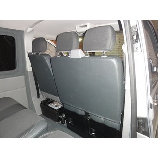 Housses de Sièges Auto (Cuir Écologique et Tissu, Premium) Volkswagen T5 Caravelle 2004-2010 photo 4