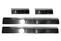 Chery Tiggo 1 2005-2016 Seuils de porte Carmos (4 pcs, inox) photo 1