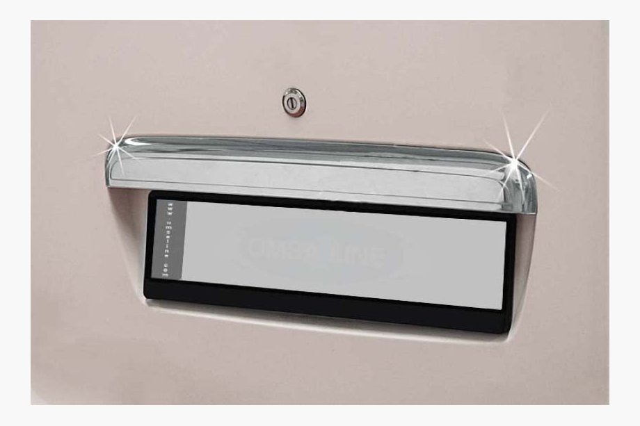 Chery Taxim 2007-2011 Baguette chromée au-dessus de la plaque d'immatriculation (inox) Image