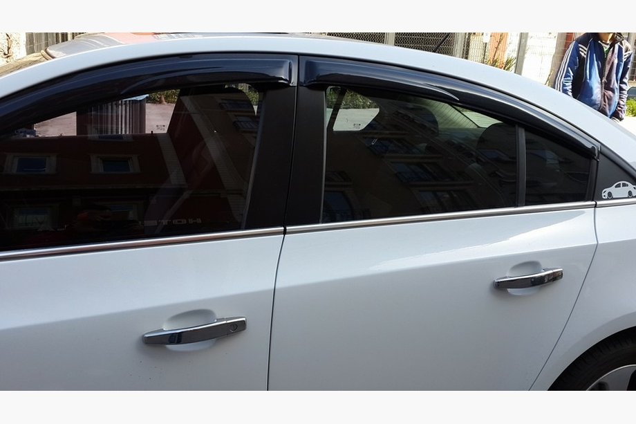 Chevrolet Cruze 2009–2015 Moulures de Vitres Inox Berline, OmsaLine - Acier Inoxydable Italien Photo 4
