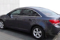 Chevrolet Cruze 2009–2015 Ensemble complet d'encadrements de vitres (pour version Sedan, inox) photo 1