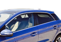 Hyundai I-20 2014-2020 Kit complet d'encadrements de vitres (10 pcs, inox) photo 1