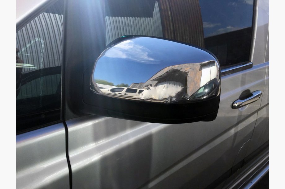 Mercedes Viano 2004-2014 Coques de Rétroviseurs Chromées VITO 2010-2014 (2 pcs) Carmos - Acier Turc Photo 2