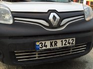 Renault Kangoo 2008–2020 Grille de pare-chocs monobloc en acier inoxydable photo 4