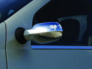 Renault Logan I 2005-2008 Coques de rétroviseurs complètes (2 pcs) Carmos - Plastique Chromé photo 5