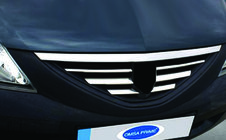 Dacia Logan MCV 2004-2014 Couvre-calandre avant en acier inoxydable photo 1