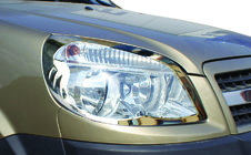Fiat Doblo I 2005-2010 Couvre-phares (2 pcs, Acier) OmsaLine - Acier Inoxydable Italien photo 1