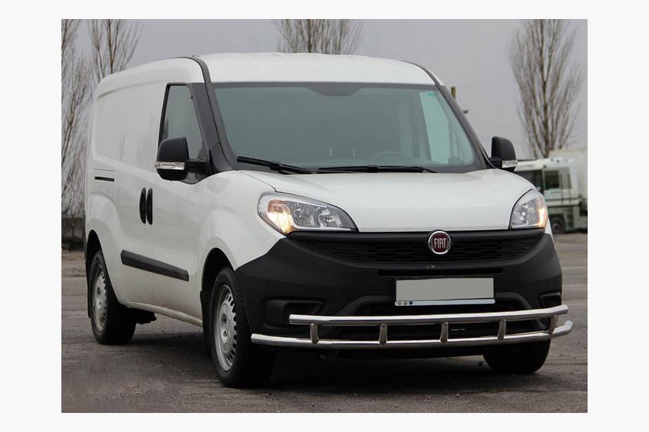 Fiat Doblo II 2010-2022 Protection Avant ST016-3 (Inox) 51/51 mm Image