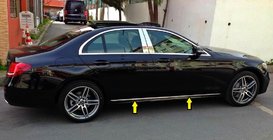 Mercedes E-class W213 2016-2023 Moulures de porte chromées Type-1 (4 pcs, inox) photo 1
